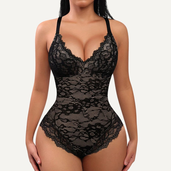 Body Gainant Dentelle Noir – Élégance et Effet Sculptant